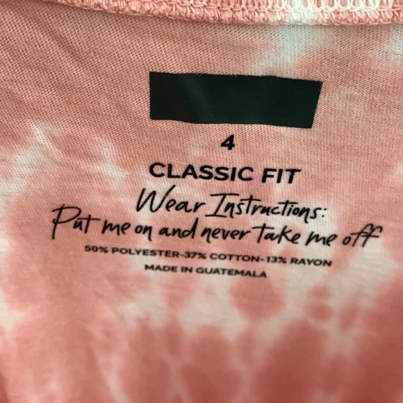 Women’s Plus Size Torrid Classic Fit Tshirt, 4/4X, Pink Tye Dye - Picture 2 of 3